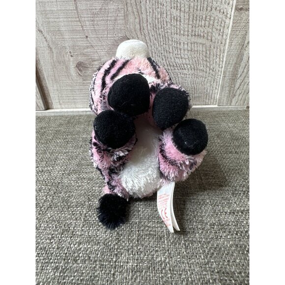 Ty Beanie Boo Zoey Zebra Plush Toy Pink & Black Striped 6" Stuffed Animal - Picture 5 of 8